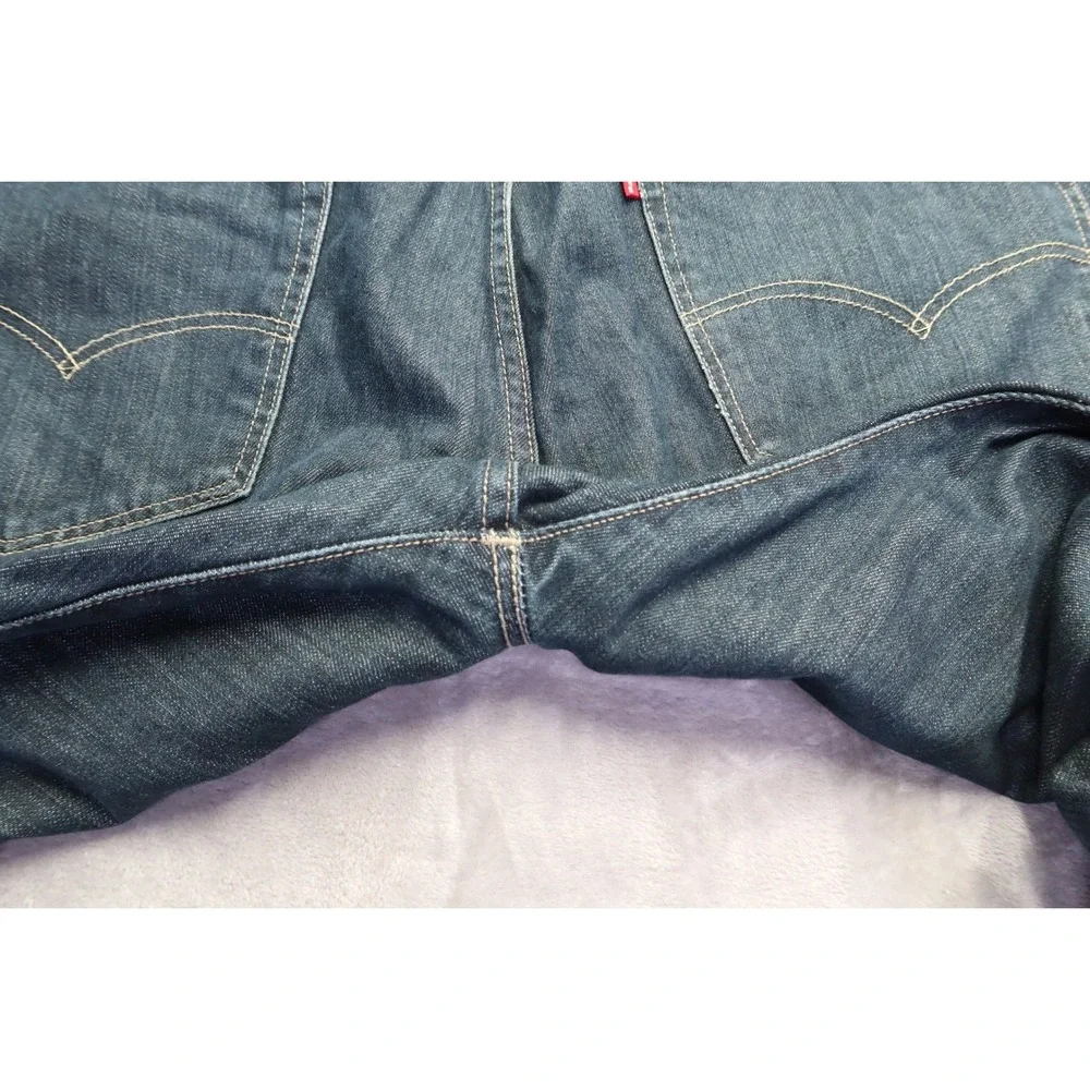Levis 501 Original Fit Jeans Mens 42x30 Dark Wash Blue Button‎ Fly Denim Pants